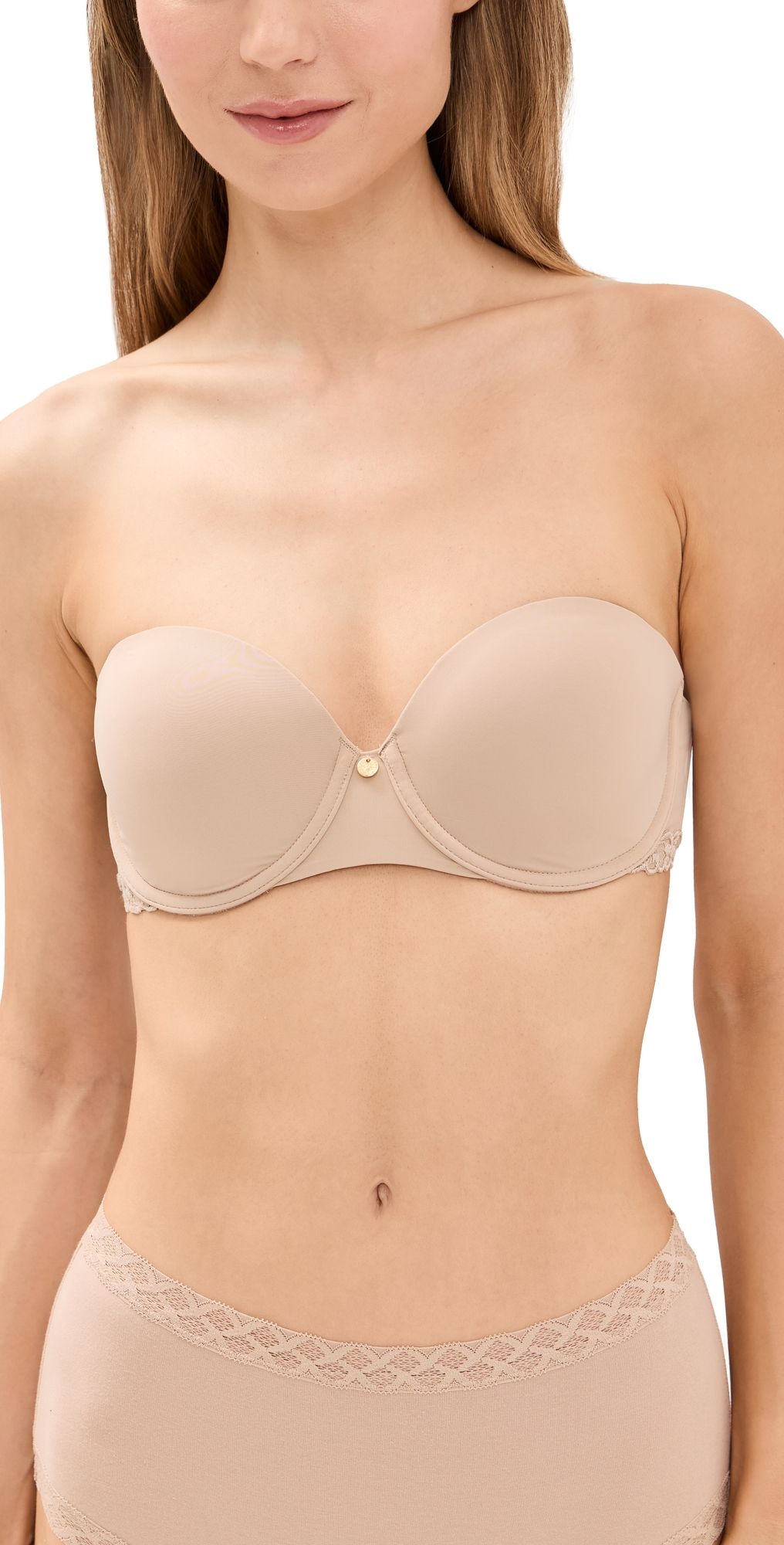 Natori Natori Pure Luxe Strapless Contour Underwire Bra Black Combo 30C