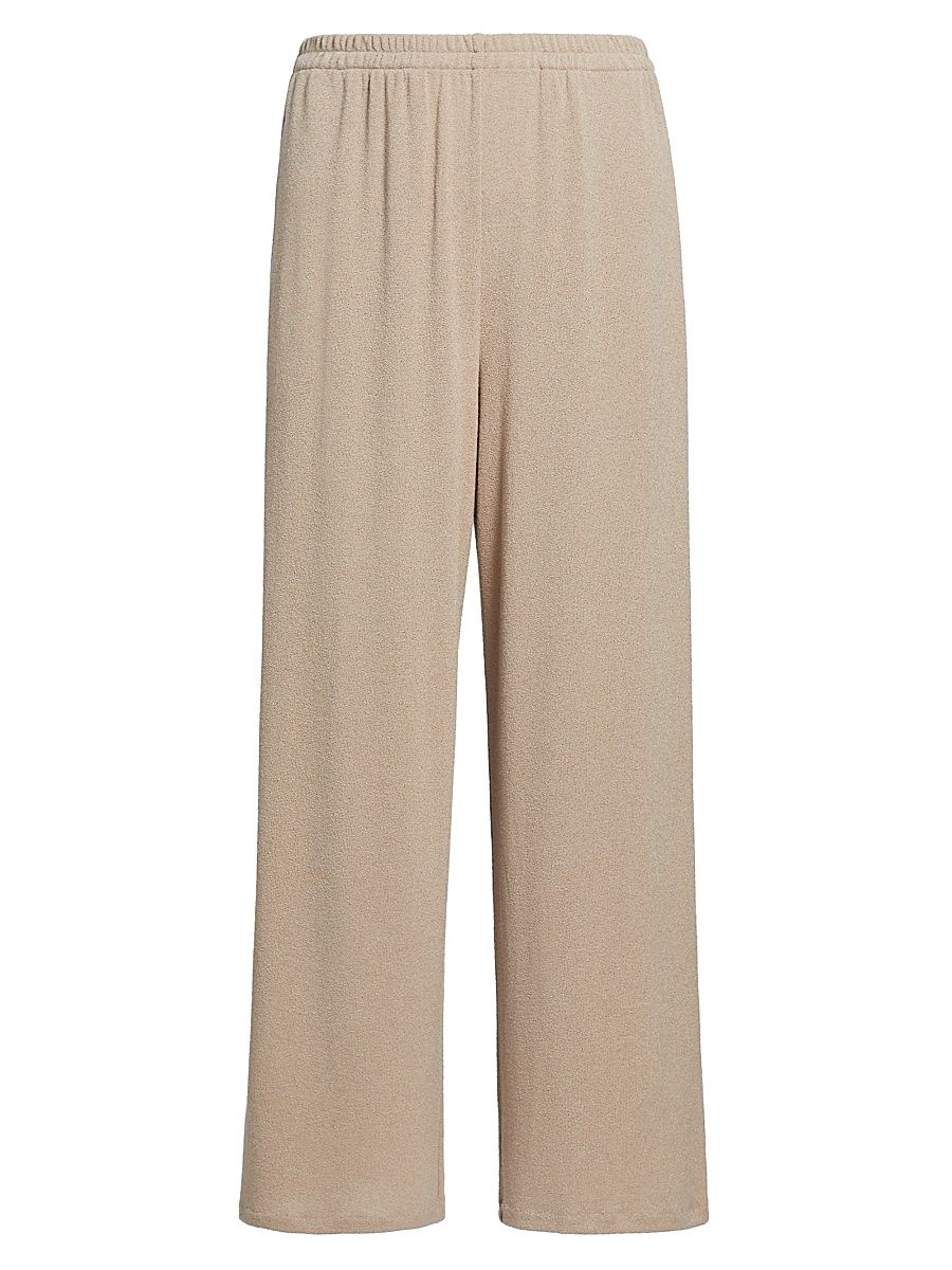 Women's Crop Wide-Leg Lounge Pants - Smokey Quartz - Size XS