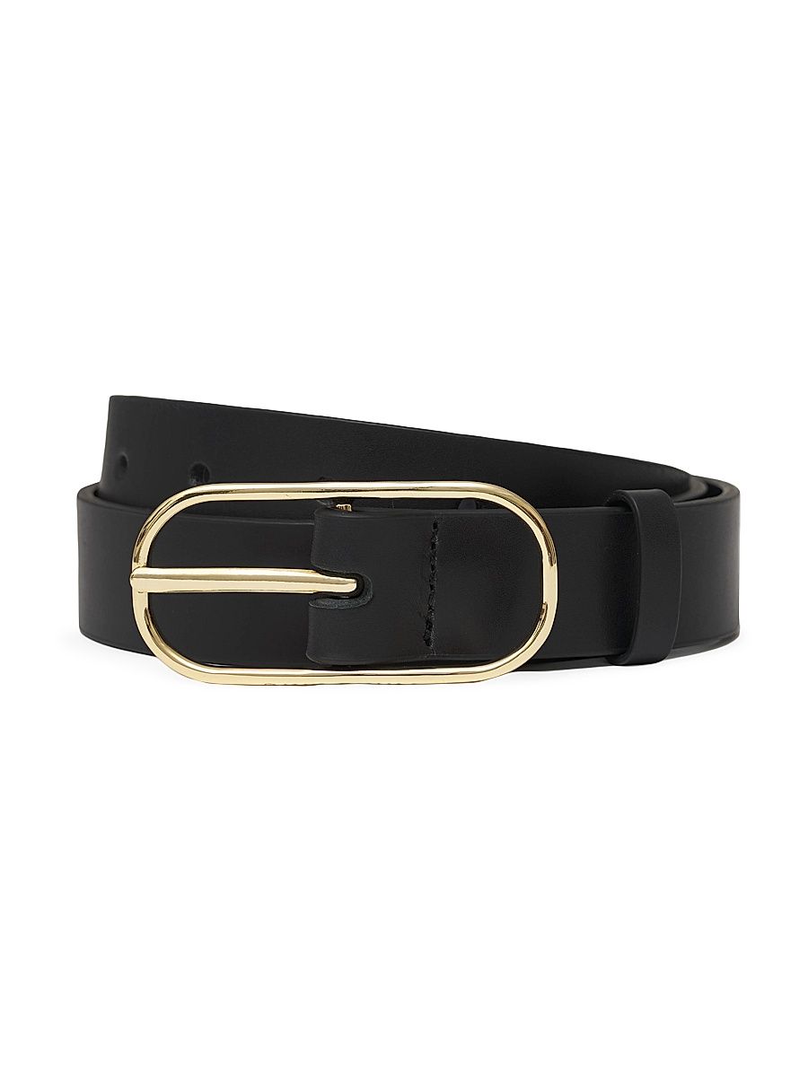 Women's Harper Leather Belt - Black - Size Medium