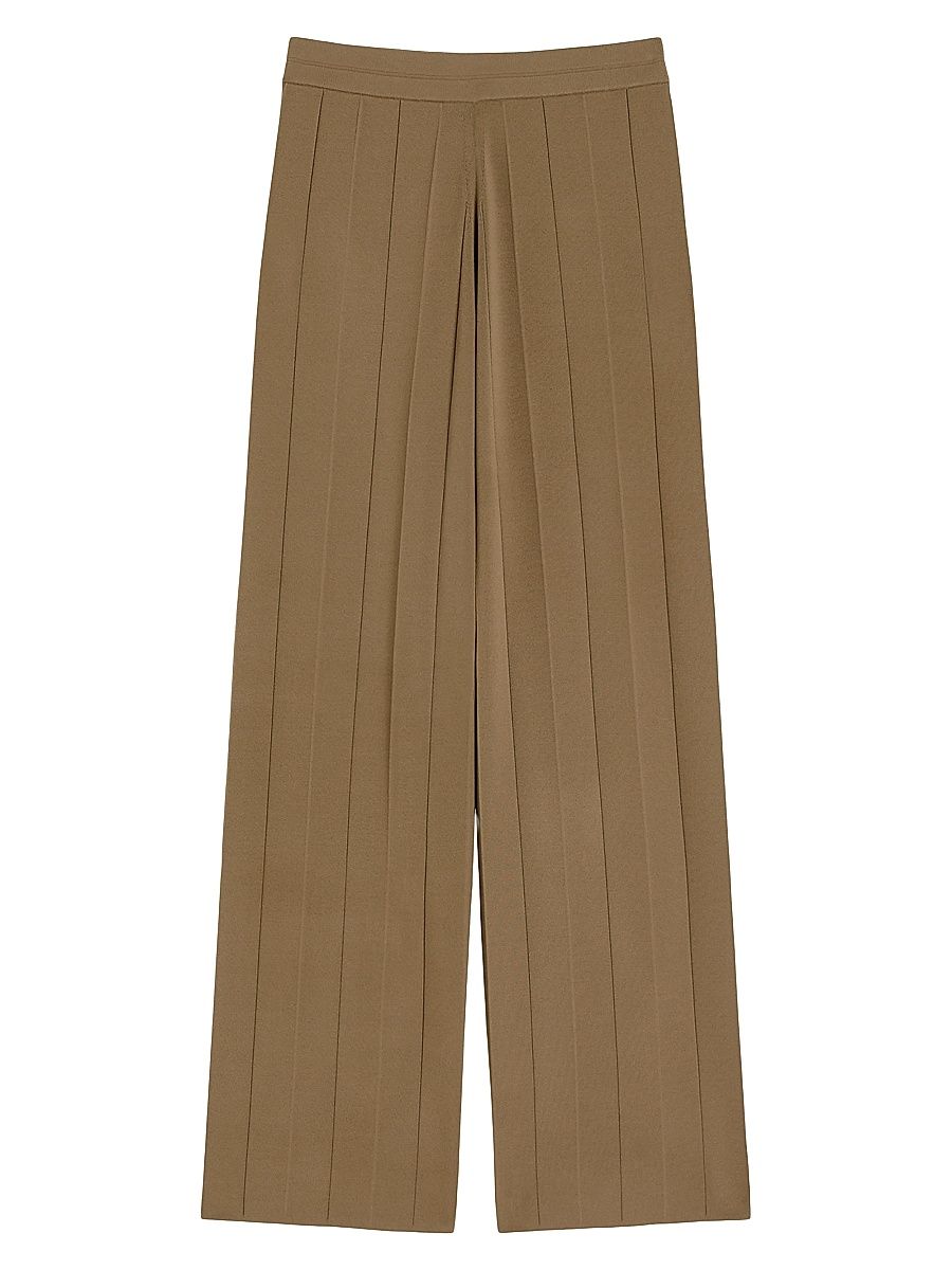 Women's Viscose Crepe Yarn Trousers - Hazelnut Brown - Size XL