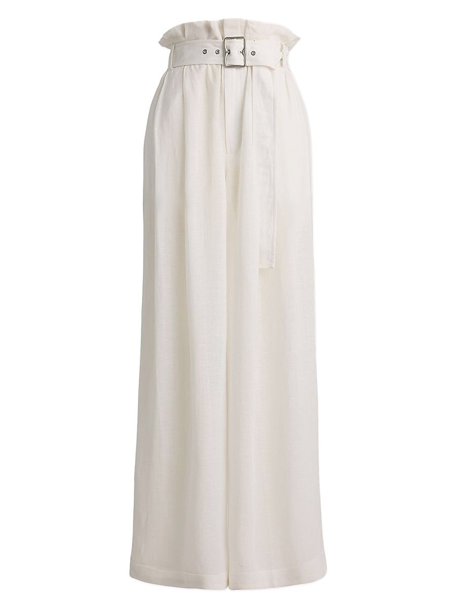 Women's Alanna Voile Wide-Leg Pants - Cream - Size 8