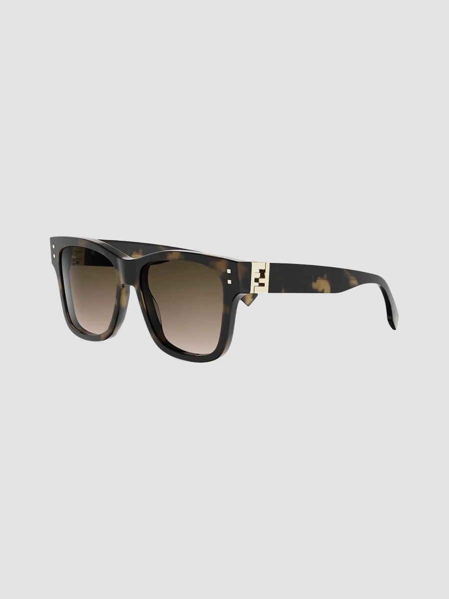Women's Fold 55MM Square Sunglasses - Black Brown