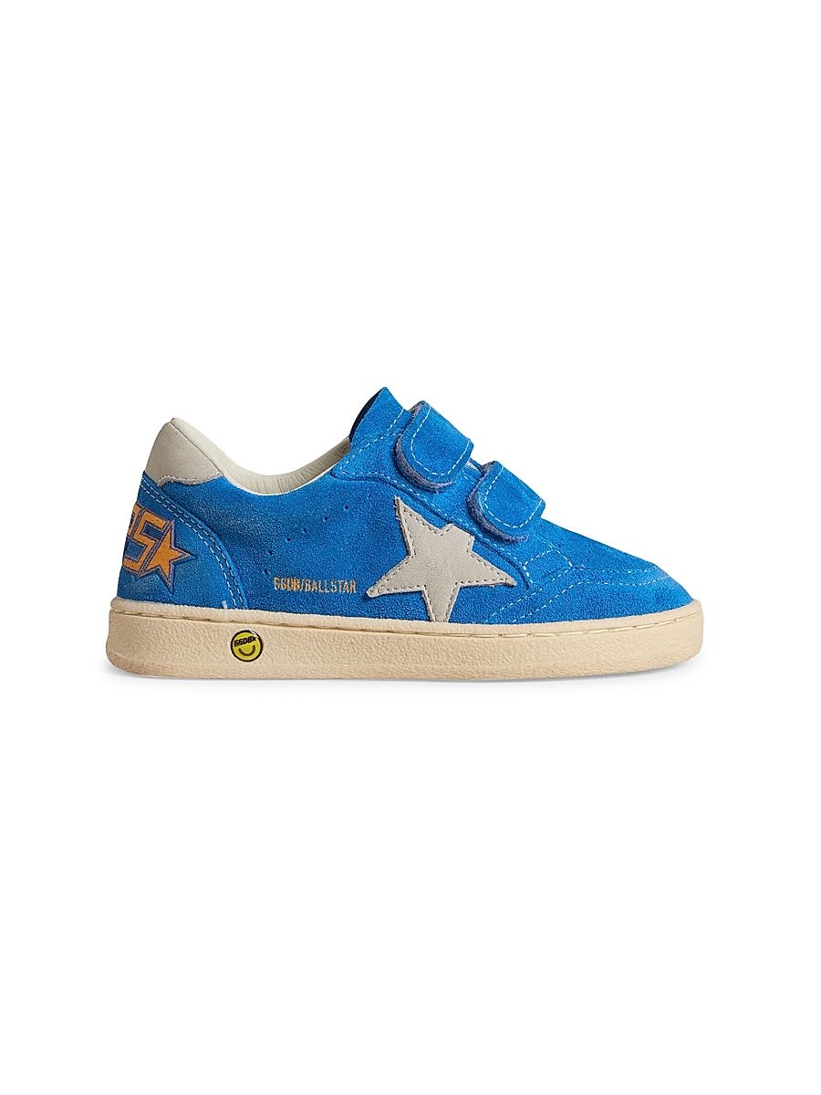 Boy's Ballstar Star Suede Sneakers - Blue Gray - Size 3 (Child)