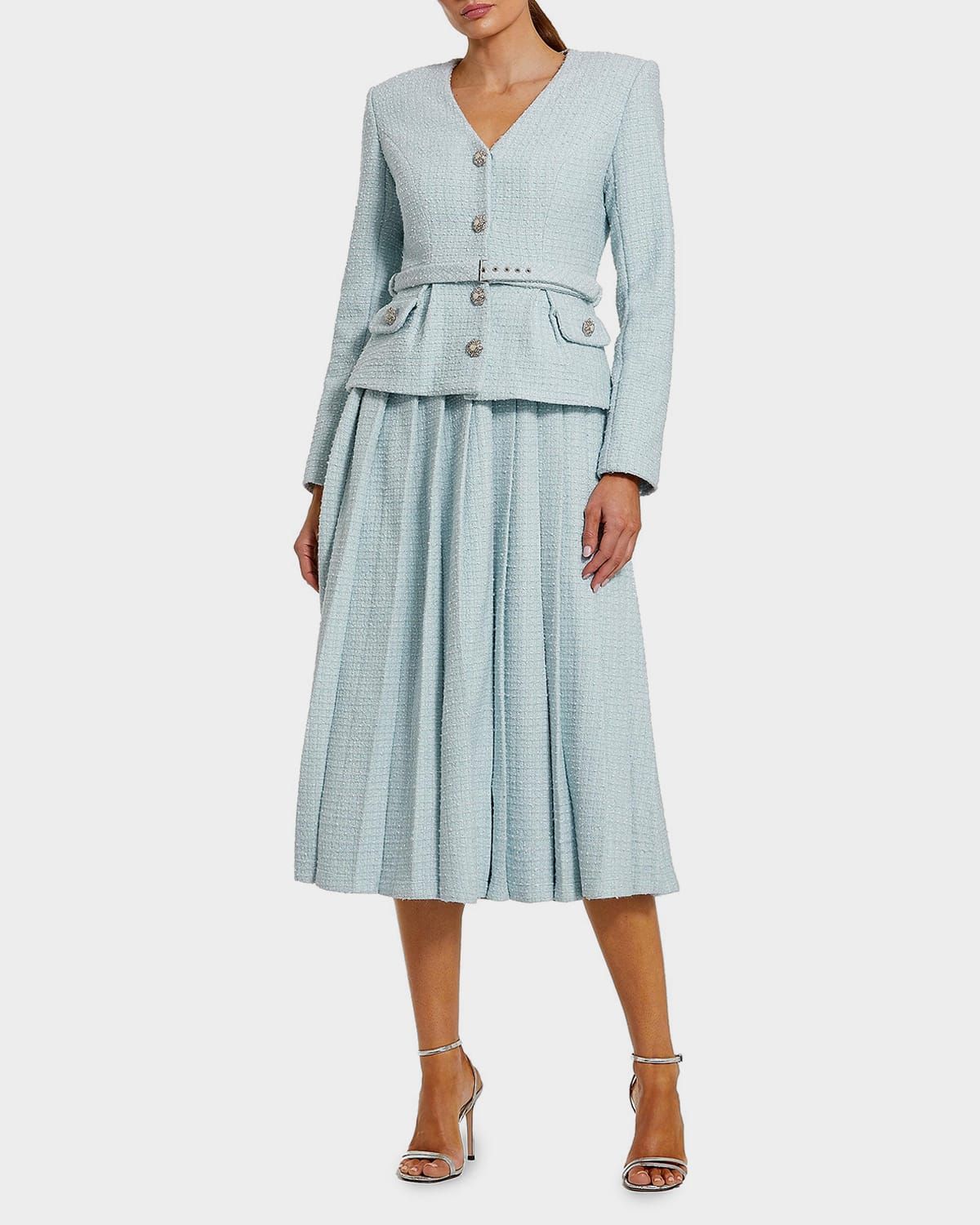 Ieena Boucle Tailored Midi Dress