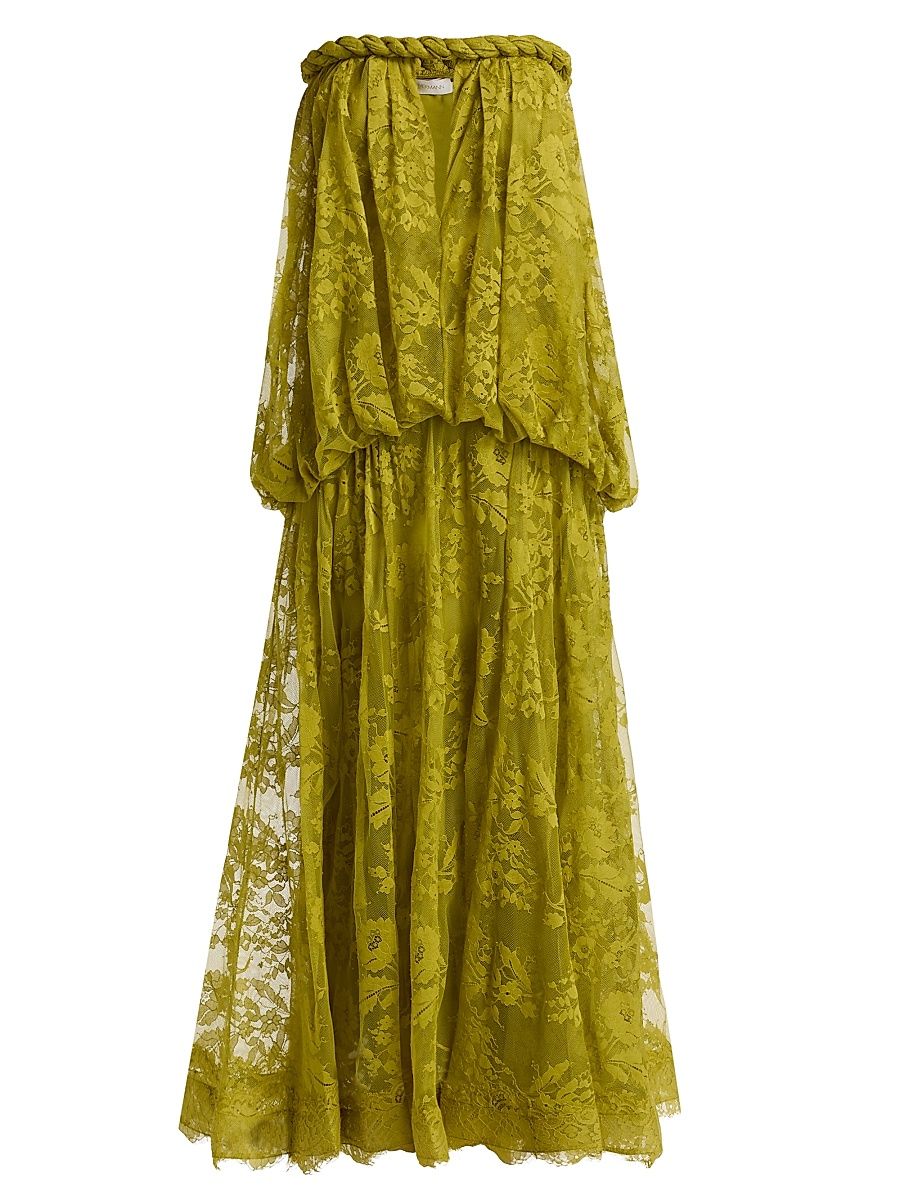 Women's Luna Lace Bandeau Gown - Pistachio - Size 8