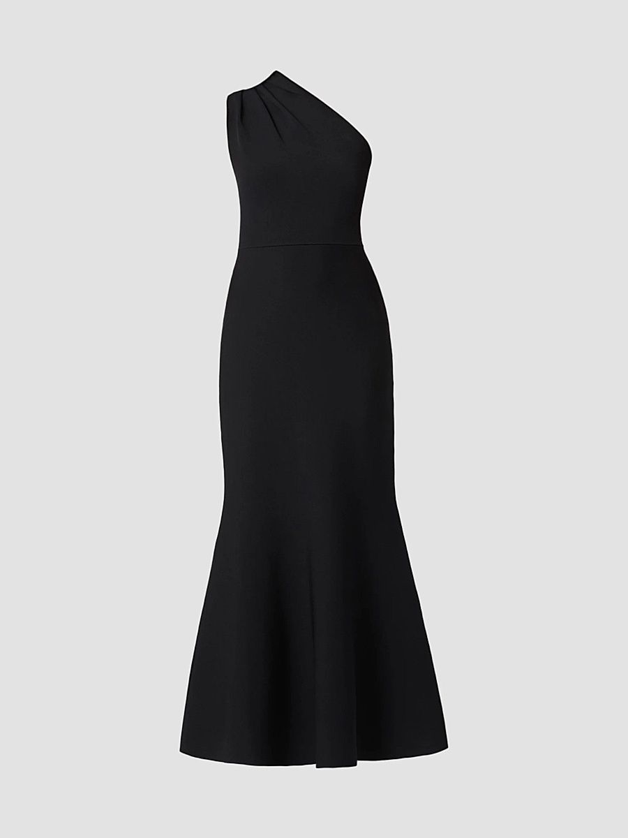 Shoshanna Women's Carrington One-Shoulder Mermaid Dress - Jet - Size XL