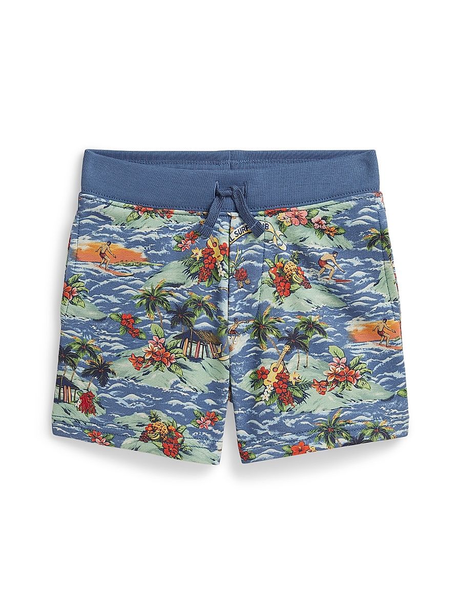 Little Boy's & Boy's Printed French Terry Shorts - Surf Club - Size 10