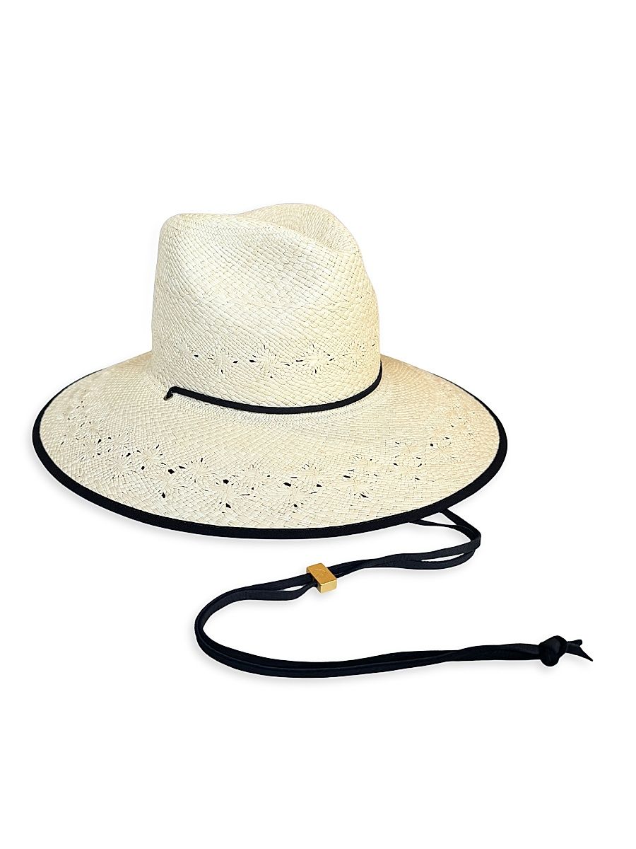 Women's Fiji Straw Fedora - Natural Black - Size Small