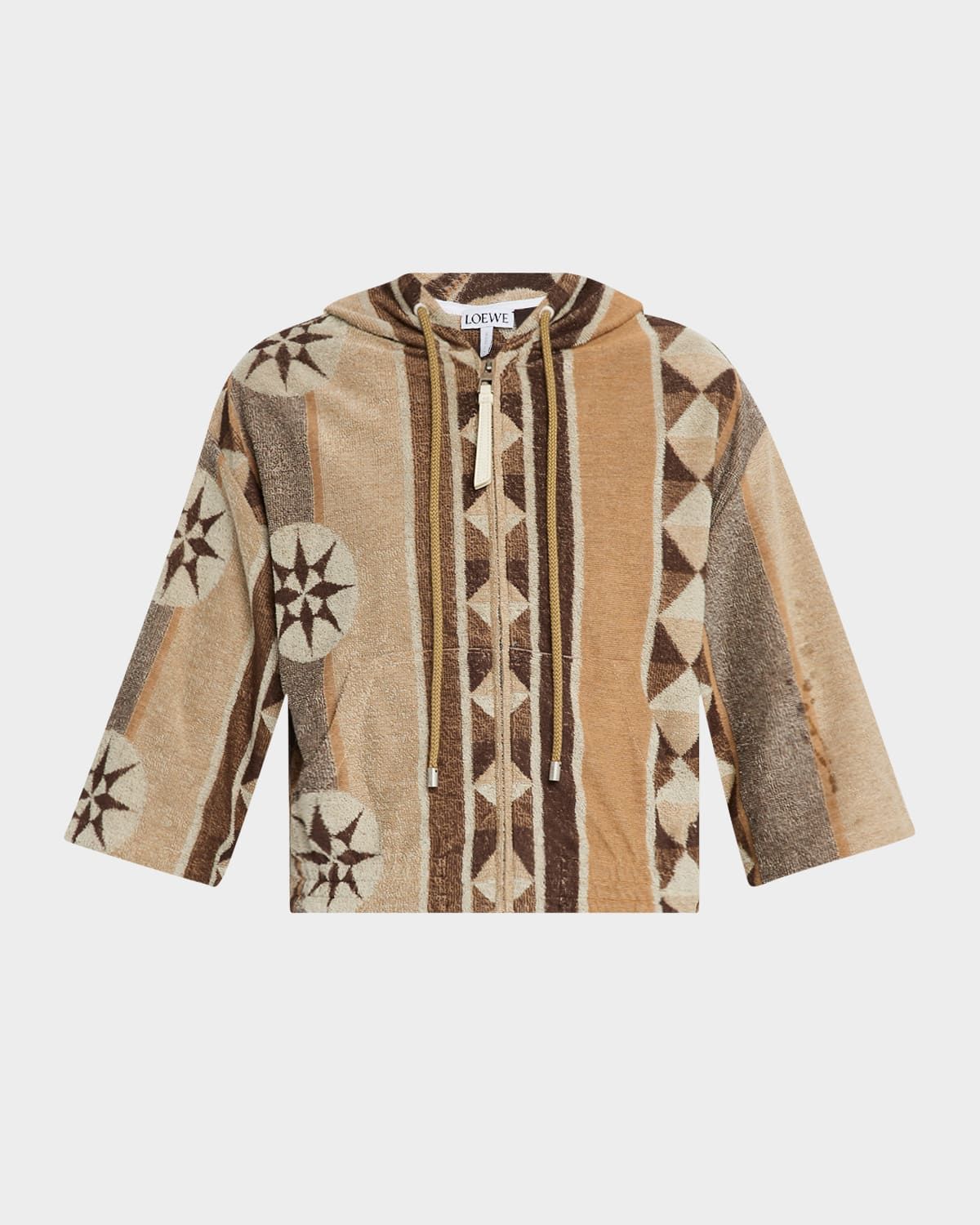 Short-Sleeve Crop Towelling Hoodie