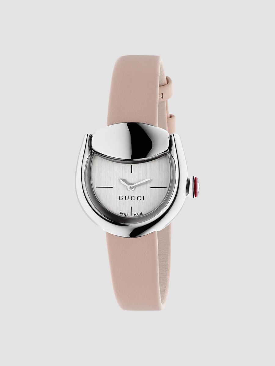 Gucci Women's Horsebit Stainless Steel & Leather Strap Watch/23MM x 27MM - Beige Silver