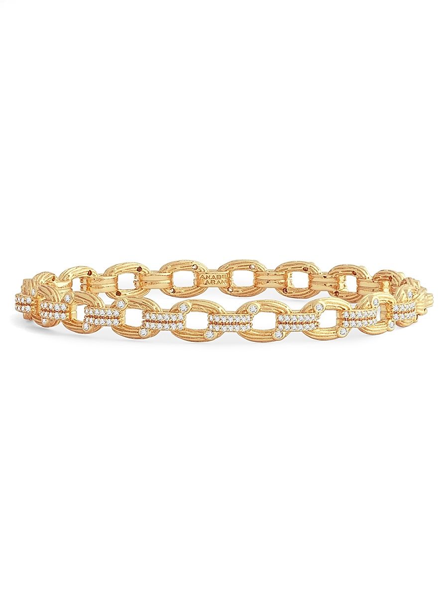 Women's Enchanted Forest 18K-Gold-Plated & Cubic Zirconia Chain Bracelet - Gold