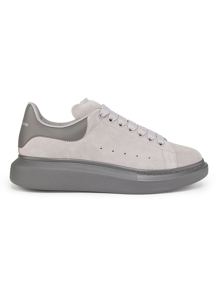 Men's Oversized Denali Suede & Leather Low-Top Sneakers - Light Grey - Size 12