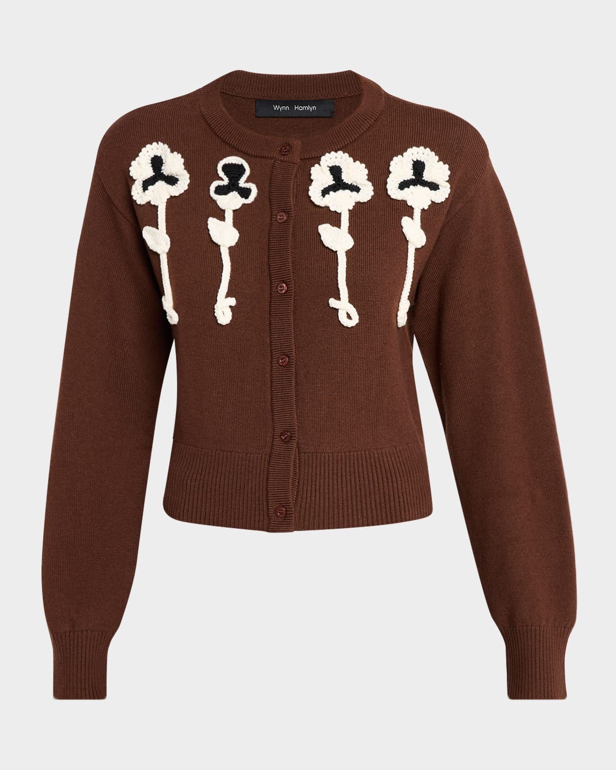 Pansy Appliqué Cardigan