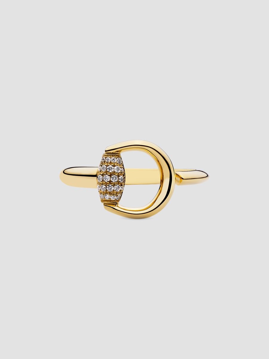 Gucci Women's Gucci Horsebit 18K Yellow Gold & 0.74 TCW Diamond Ring - Yellow Gold - Size 6.5
