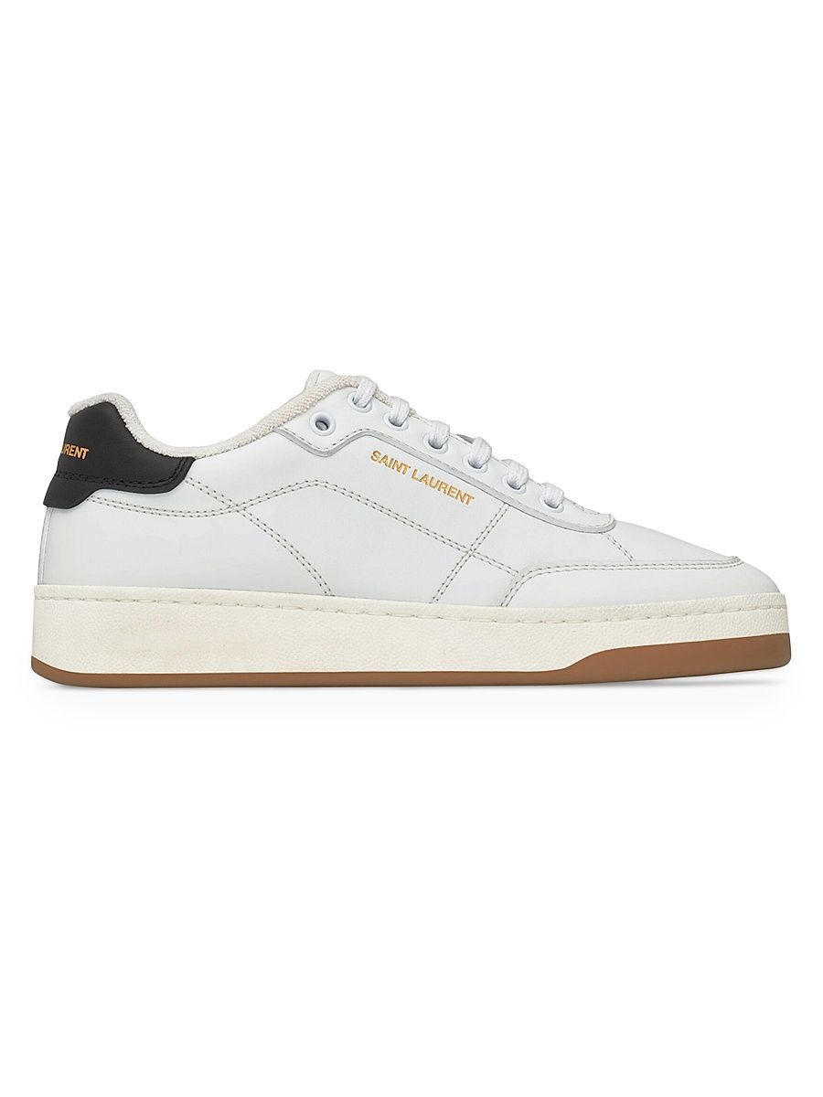 Men's SL/61 Sneakers in Smooth Leather - White Multi - Size 6