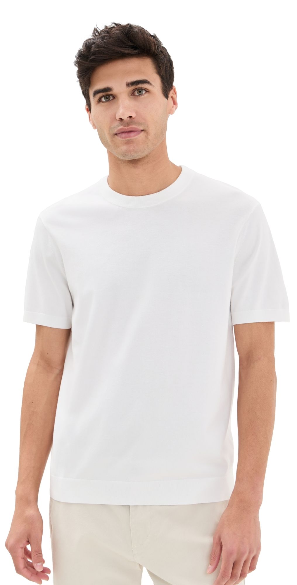 Theory Light Bilen Knit Soris Tee White XL