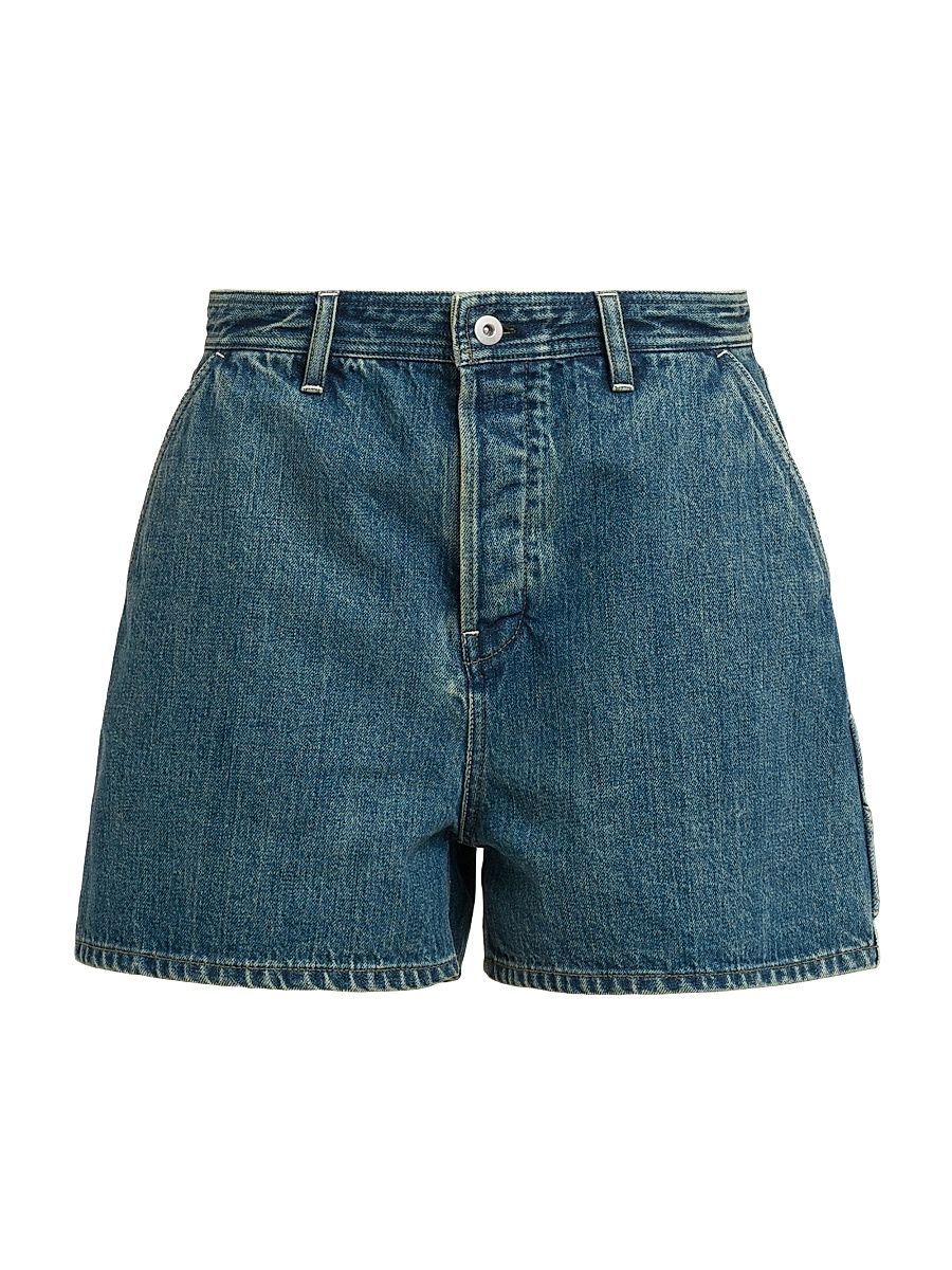 Women's Denim High-Rise Shorts - Medium Blue - Size 24