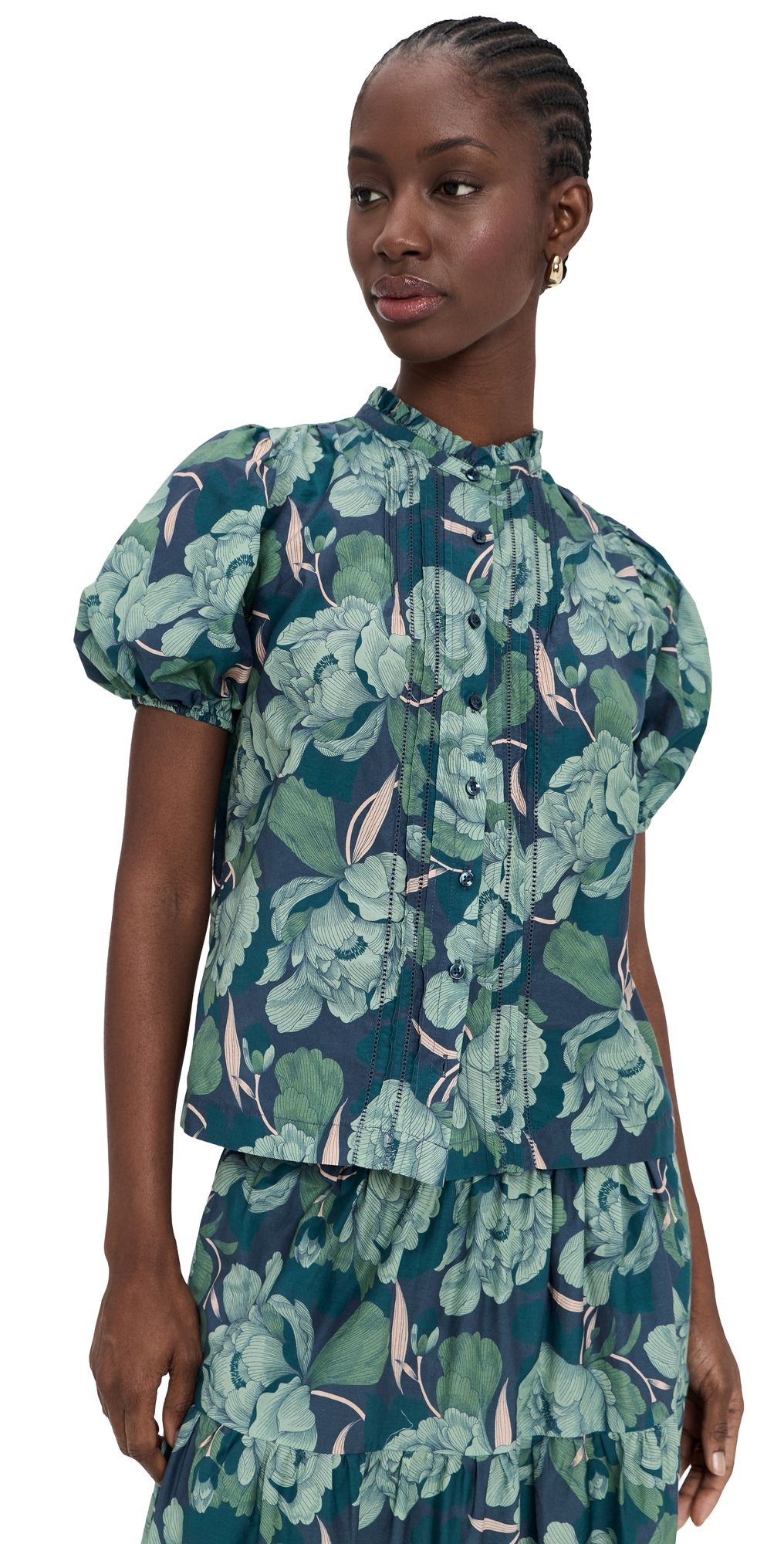 Birds of Paradis Mira Blouse Hushed Shadow S