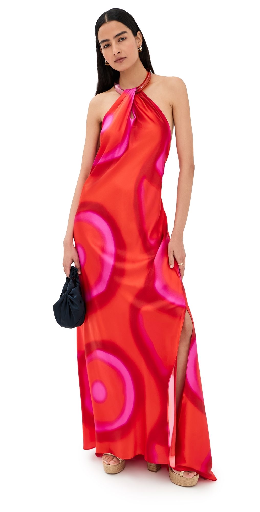 Silvia Tcherassi Jesse Dress Orange Abstract Print M