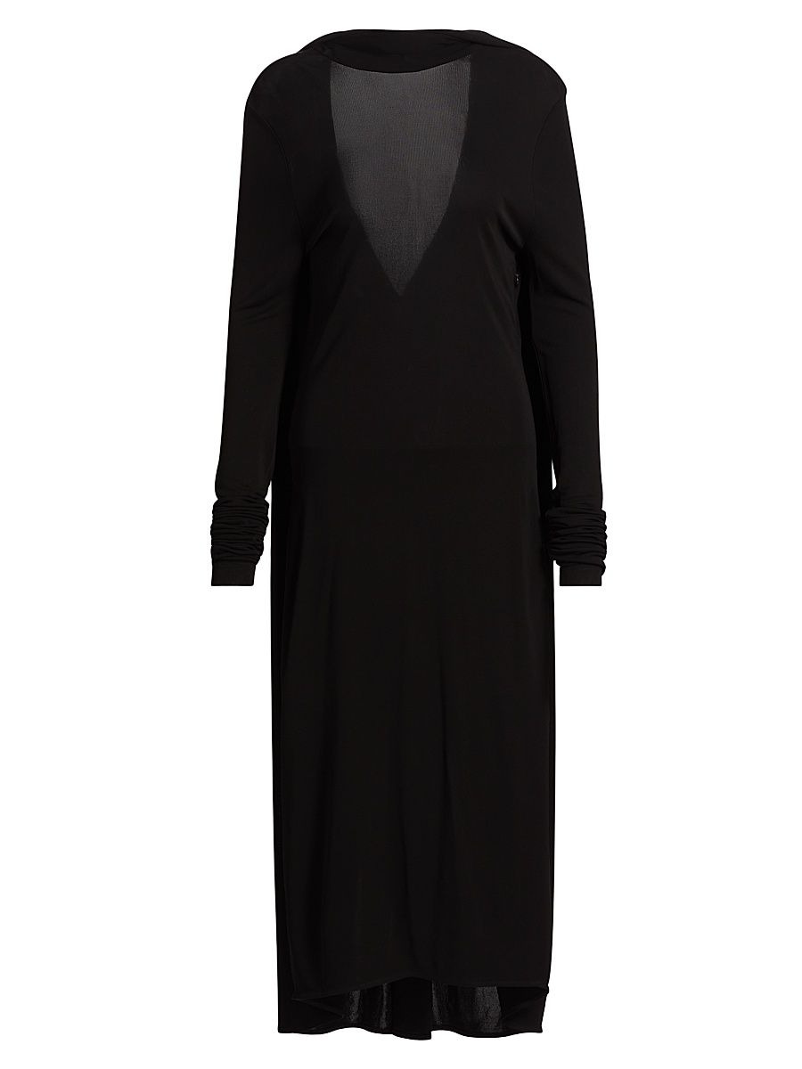 Women's Cocoon Cape Midi-Dress - Black - Size 10