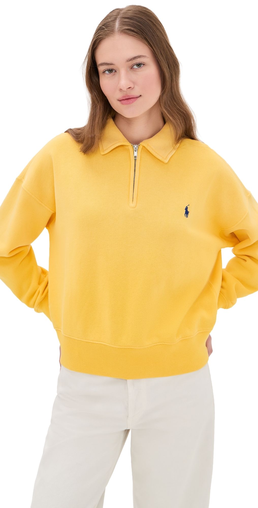 Polo Ralph Lauren Mock Neck Arctic Fleece Collegiate Yellow S