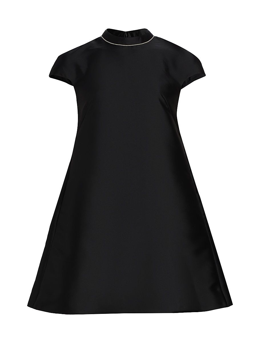 Women's Faux Pearl Embellished Mini Dress - Black - Size 10