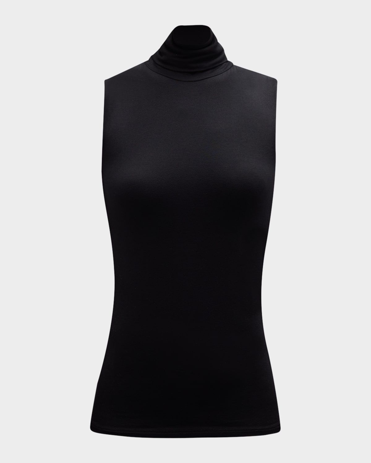 Soft Touch Sleeveless Stretch Turtleneck