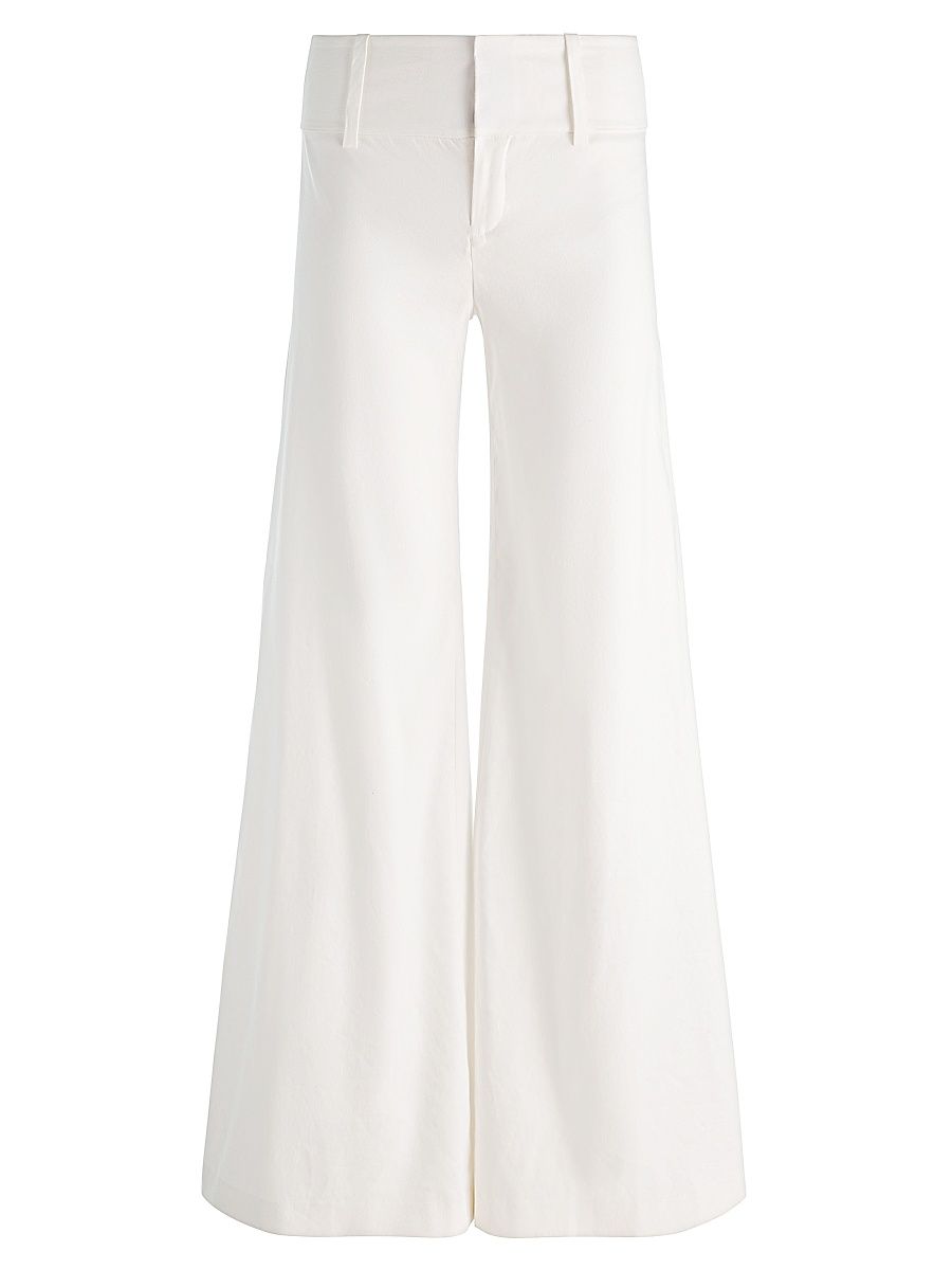 Women's Olivia Wide-Leg Flare Pants - Off White - Size 0