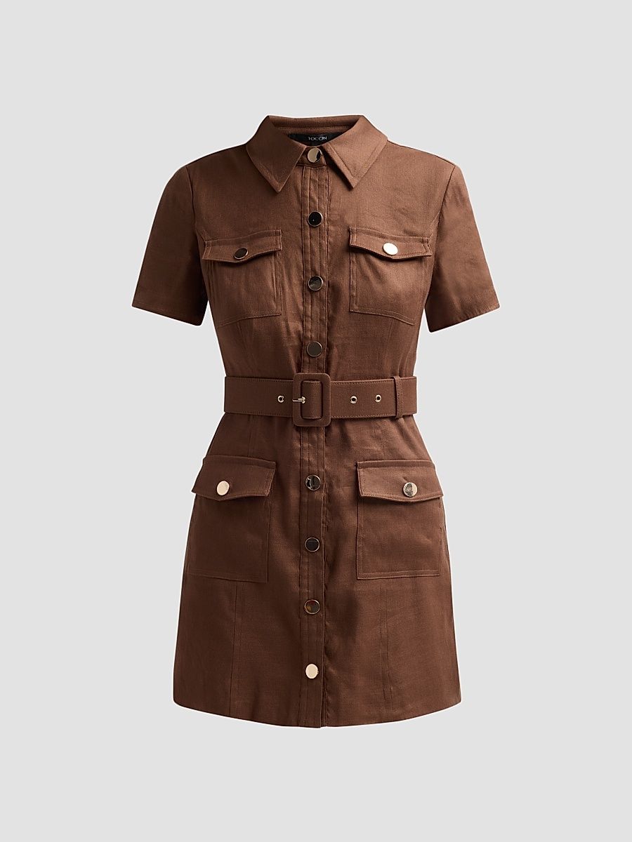 Women's Lydia Snap-Front Dress - Cocoa - Size 12