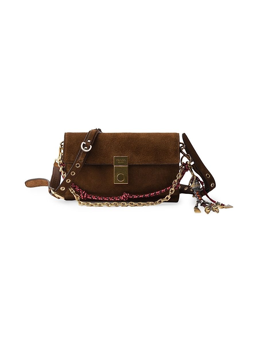 Women's Soft Sound Small Suede Shoulder Bag - Brown