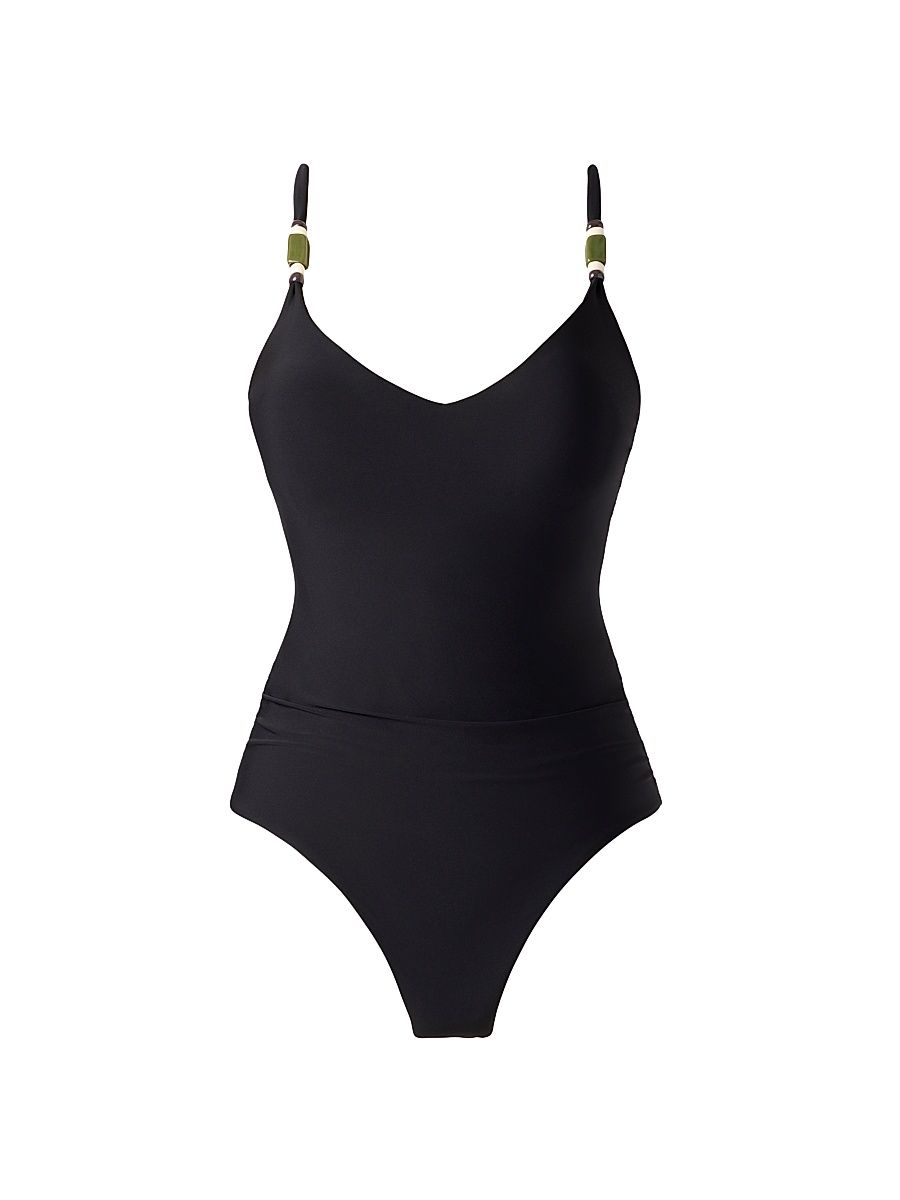 Women's Solid Milli One-Piece Swimsuit - Black - Size 16