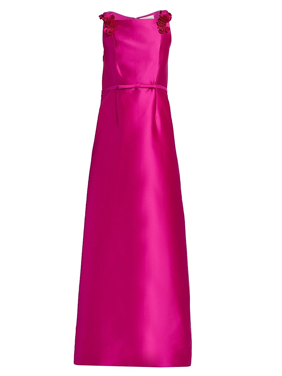 Women's Thea Rosette Square Neck Gown - Magenta - Size 0