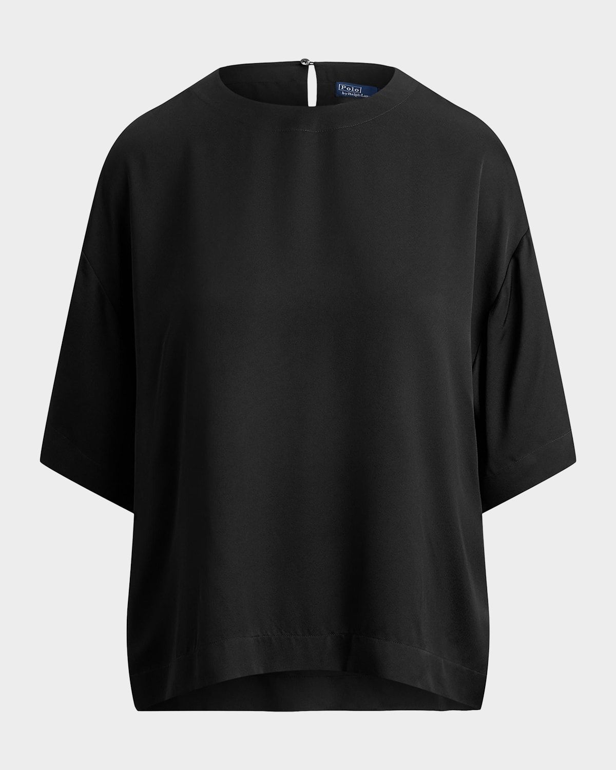 Crepe Back Satin Draped Top