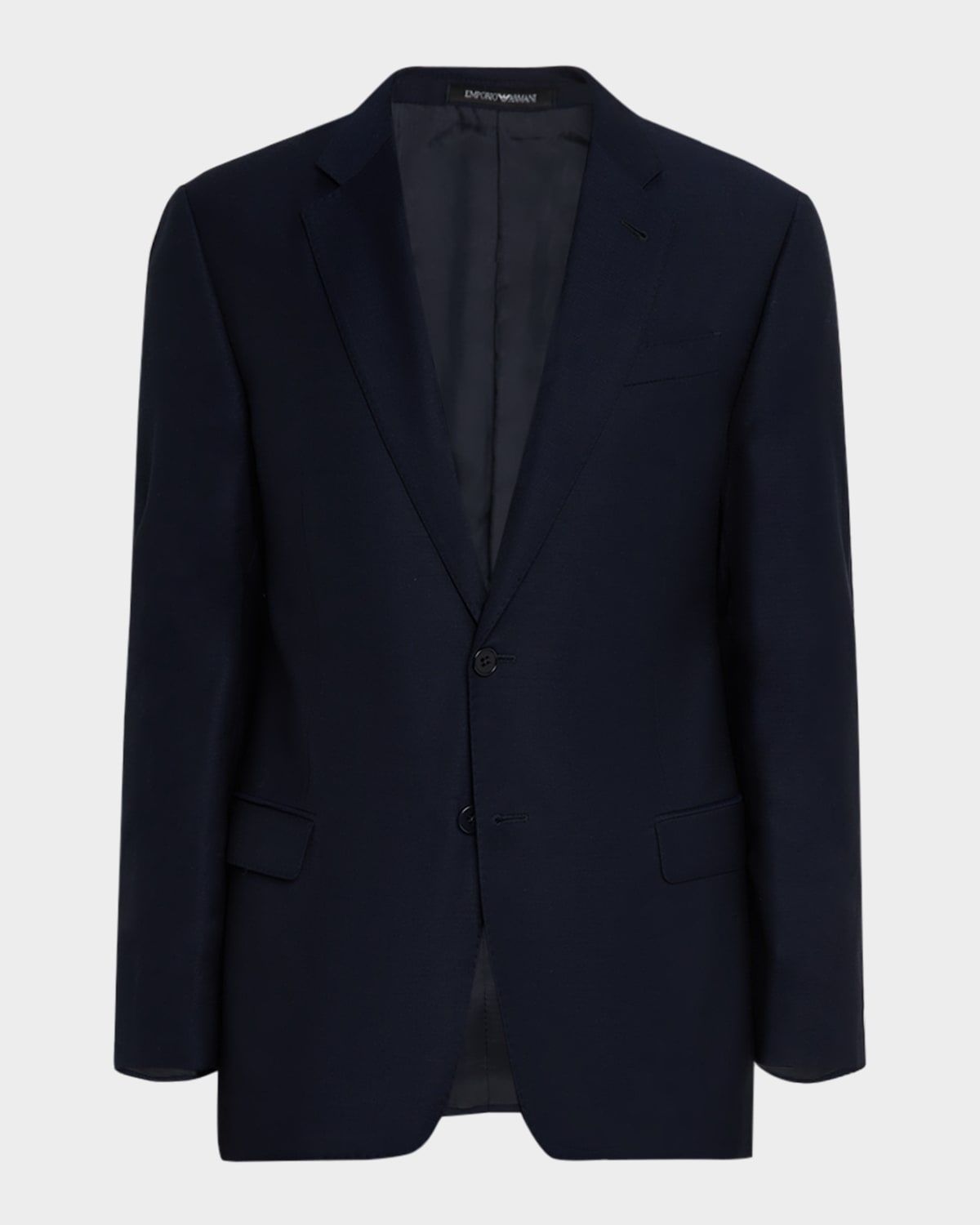 Two-Button Wool Blazer, Navy