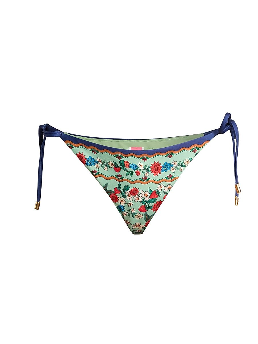 Women's Fruit Beauty Triangle Bikini Bottom - Faded Green - Size XL