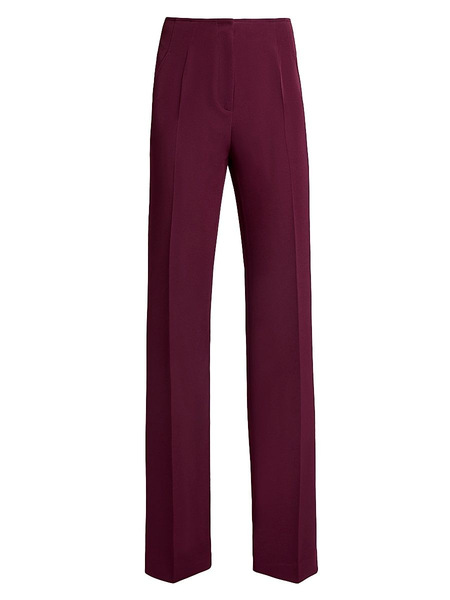 Women's Techno Crepe Straight-Leg Pants - Cherry Cola - Size 16