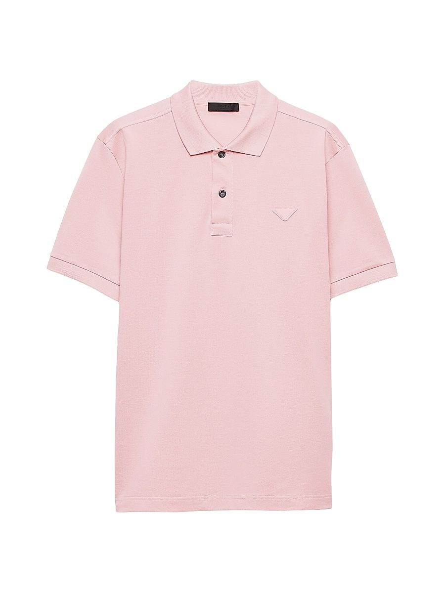 Men's Piqué Polo Shirt - Light Pink - Size XXL