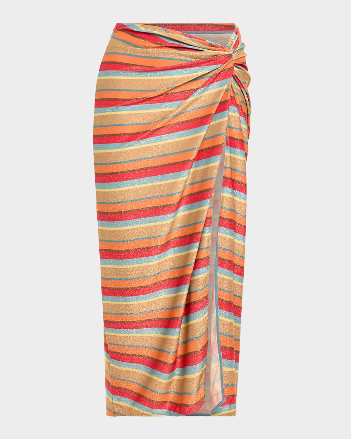 Xana Glitter Stripe Coverup Skirt