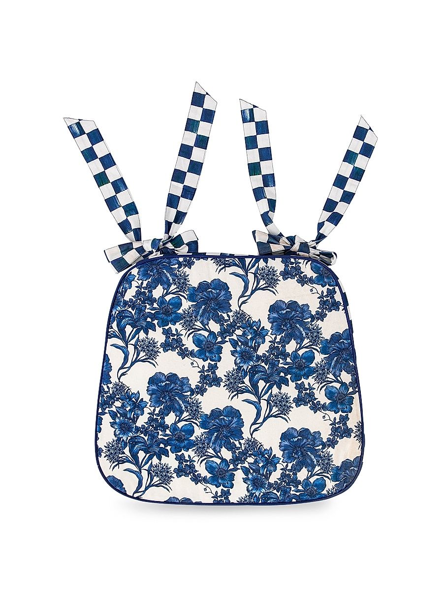 English Garden Royal Check Chair Cushion