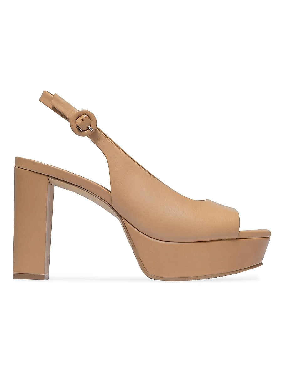 Women's Vega Peep Toe Platform Pumps - Dune - Size 11