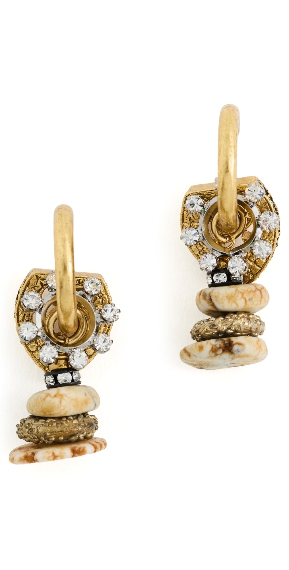 Elizabeth Cole Aurmia Stone Earrings Crystal One Size
