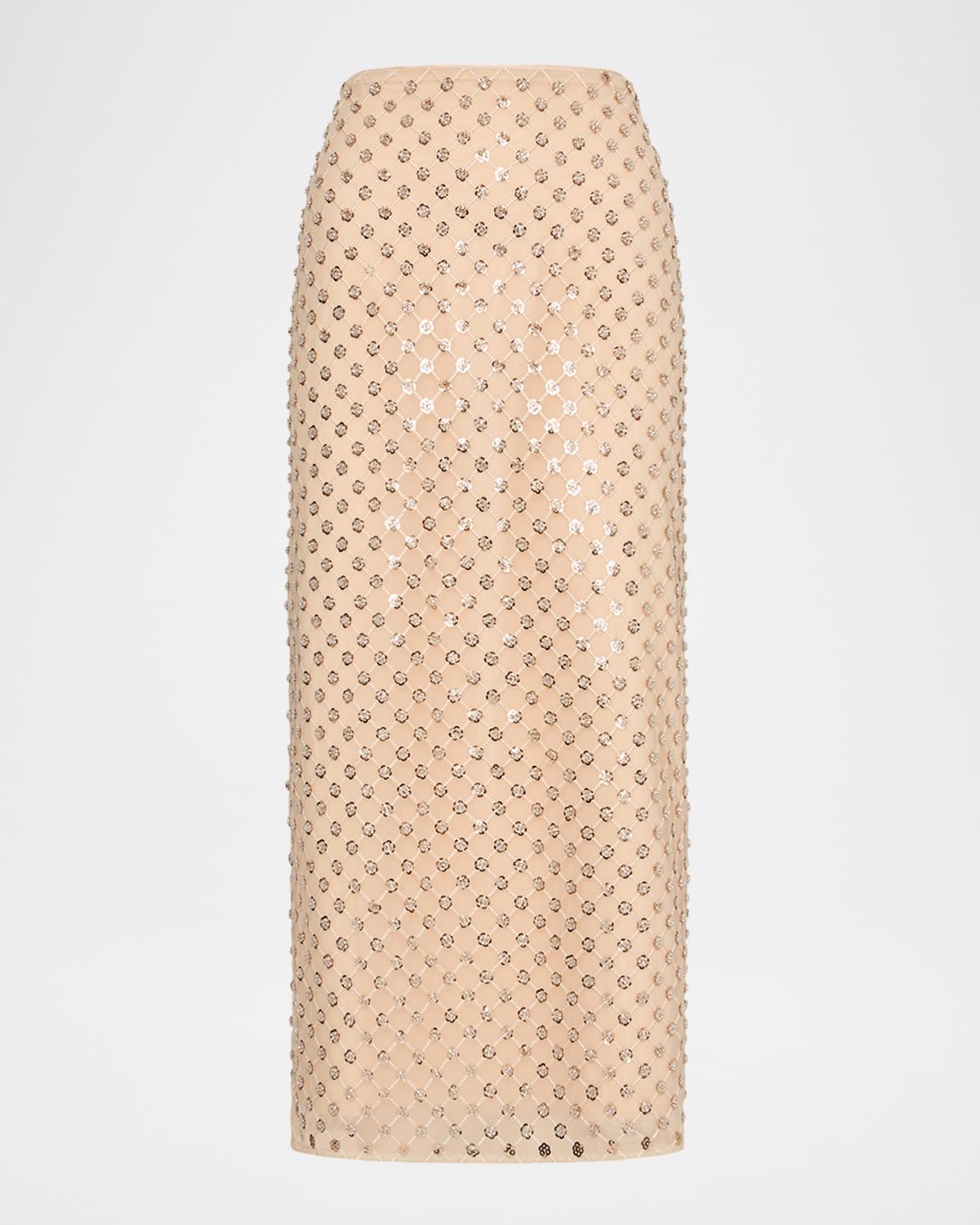 Rosemary Sequin Embroidered Midi Skirt