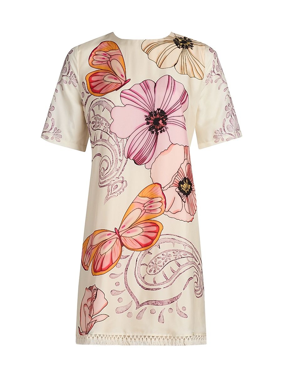 Women's Daisee Rosabelia Floral Fringe Minidress - Rosabelia - Size XL