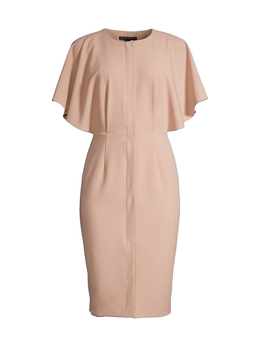 Women's Holland Stretch Crepe Sheath Dress - Desert Sand - Size 4