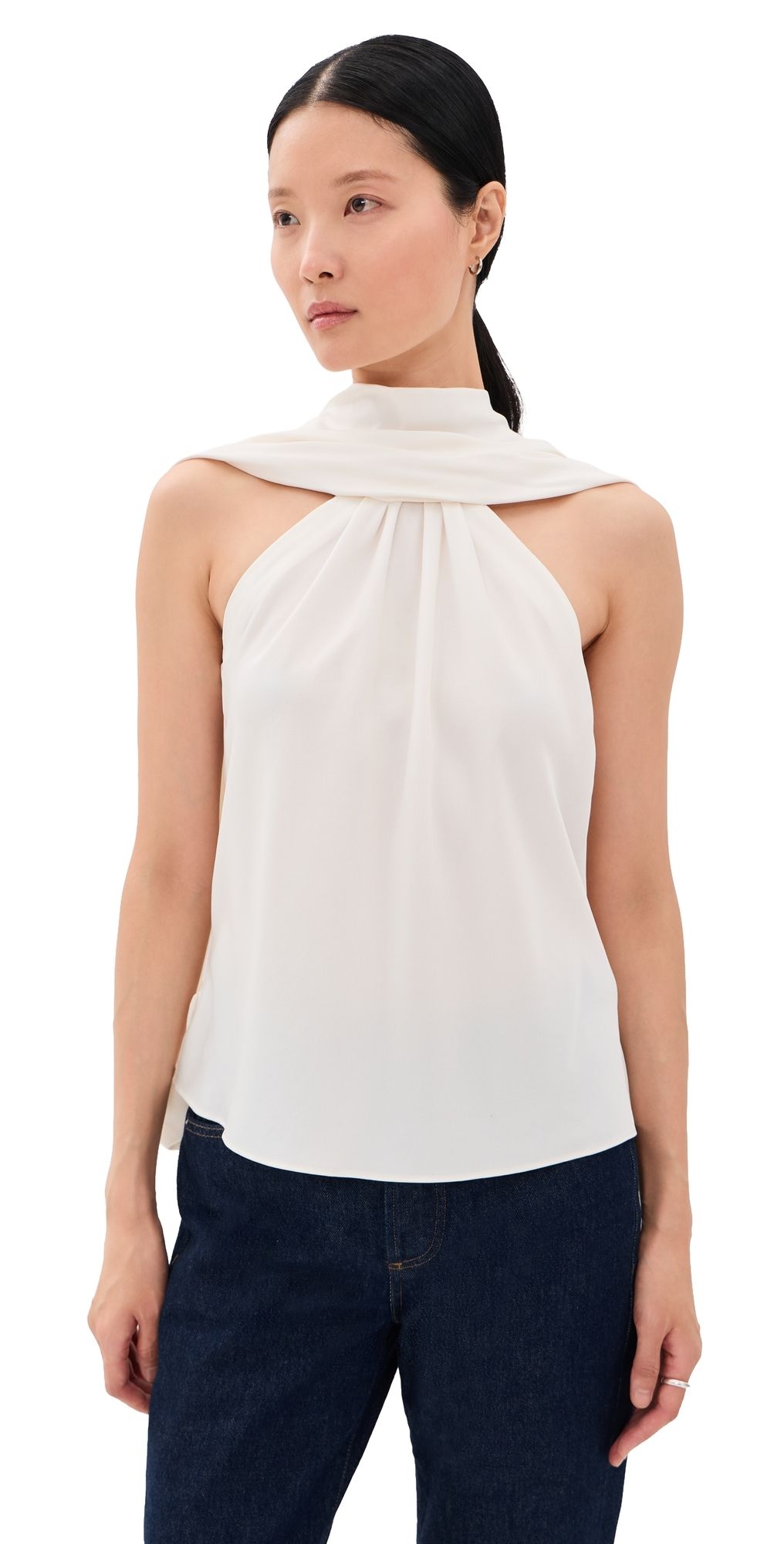 SIMKHAI Scarlett Cape Top Ivory 12
