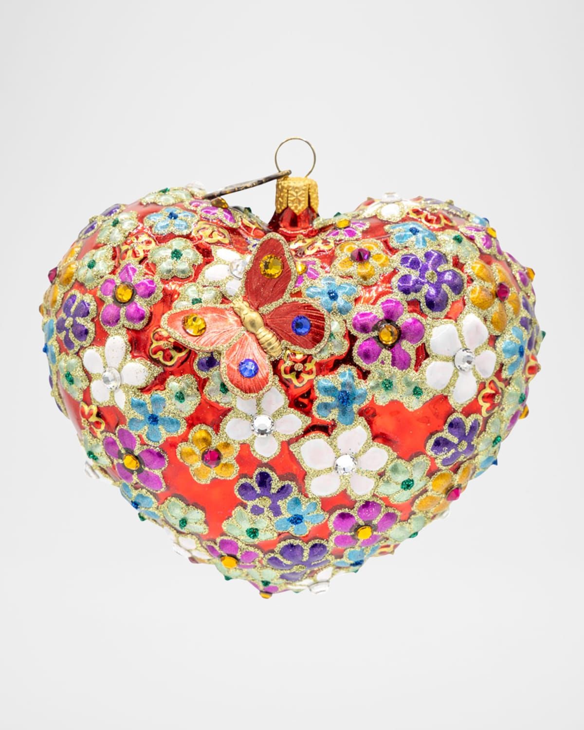Blossom Floral Heart Christmas Ornament