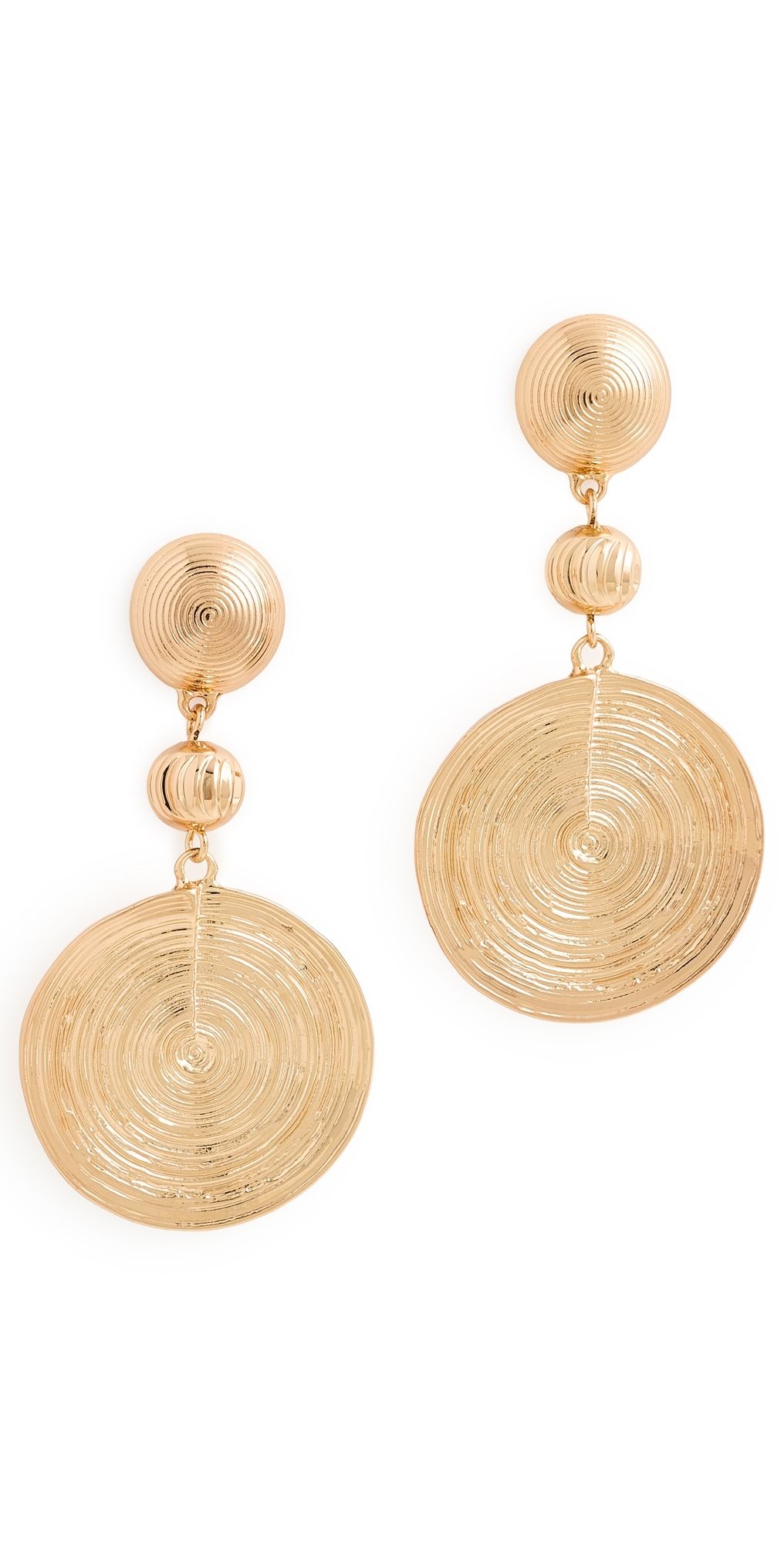 Ettika Swirl Pendant Dangle Earrings Gold One Size