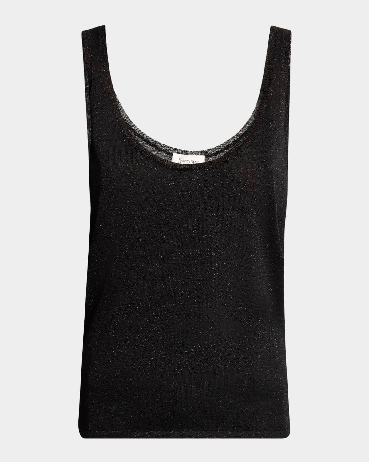 Metallic Knit Sleeveless Tank Top