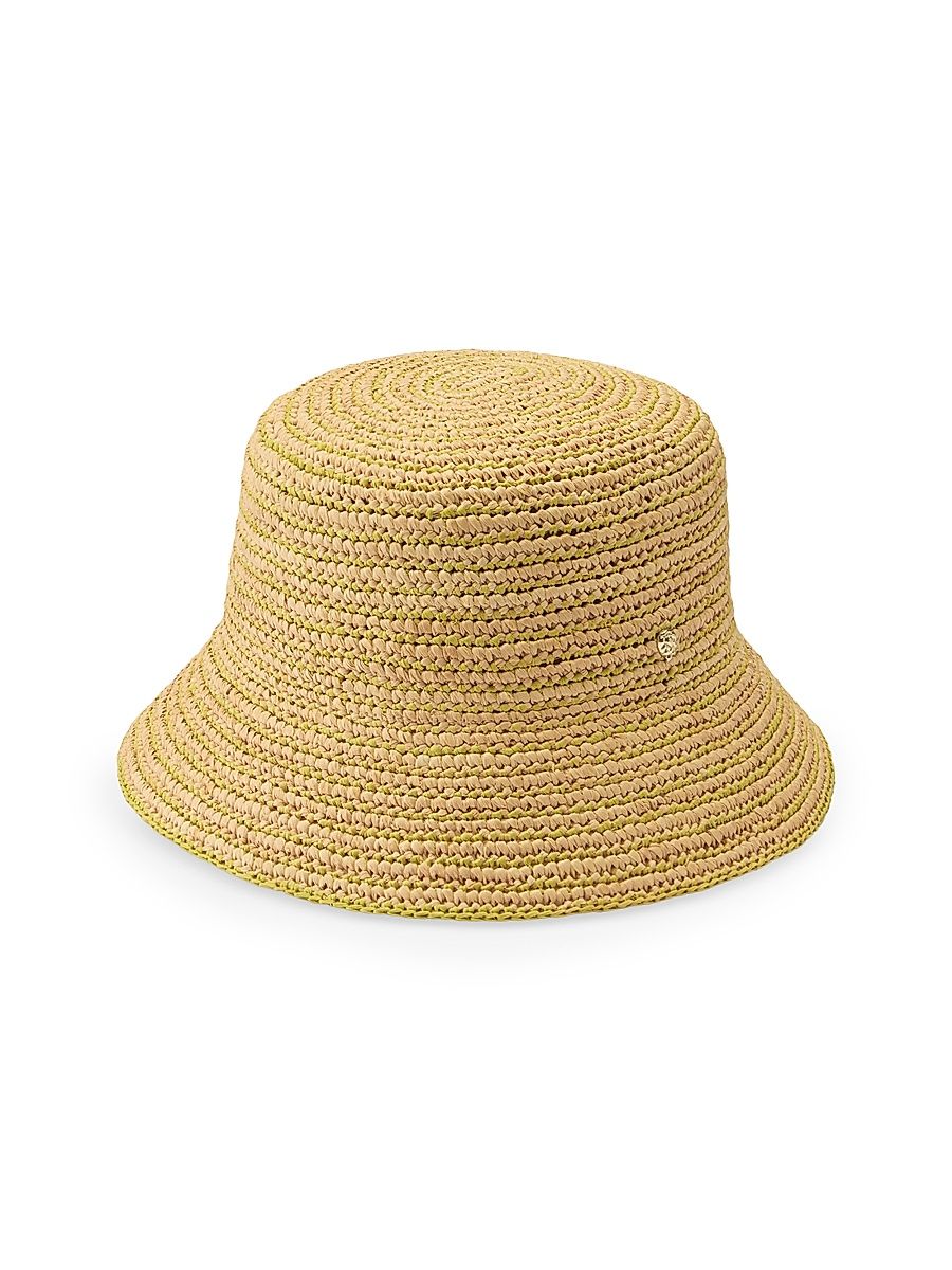 Women's Nala Raffia Bucket Hat - Natural Chartreuse