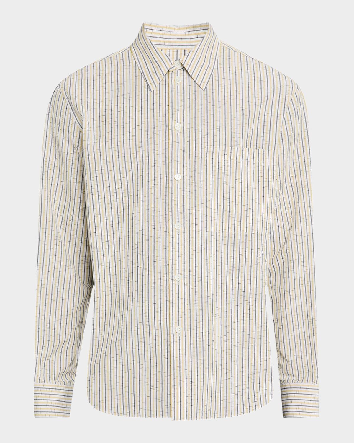 Men & apos;s Stripe Pocket Sport Shirt